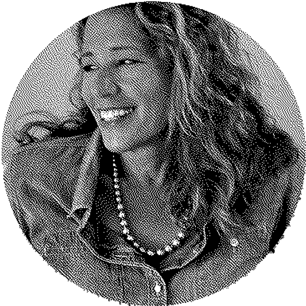 Black and white photo of Susan Kare